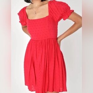 Lulu's Scarlet Red Mini Dress